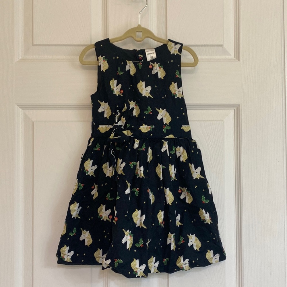 Carter’s 3T Holiday Unicorn Dress